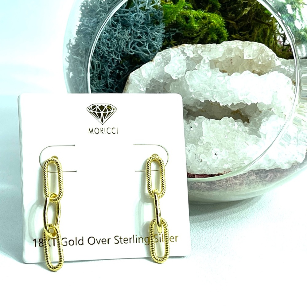Moricci 18 KT Gold Over Sterling Silver Earrings